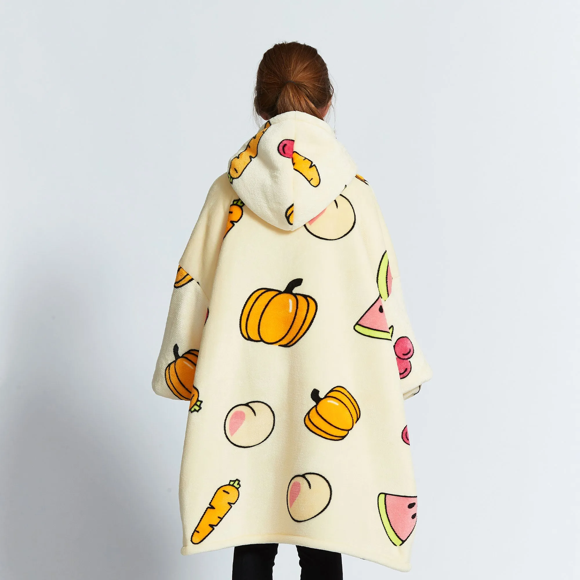 Fruits Cream Kids Hoodie Blanket