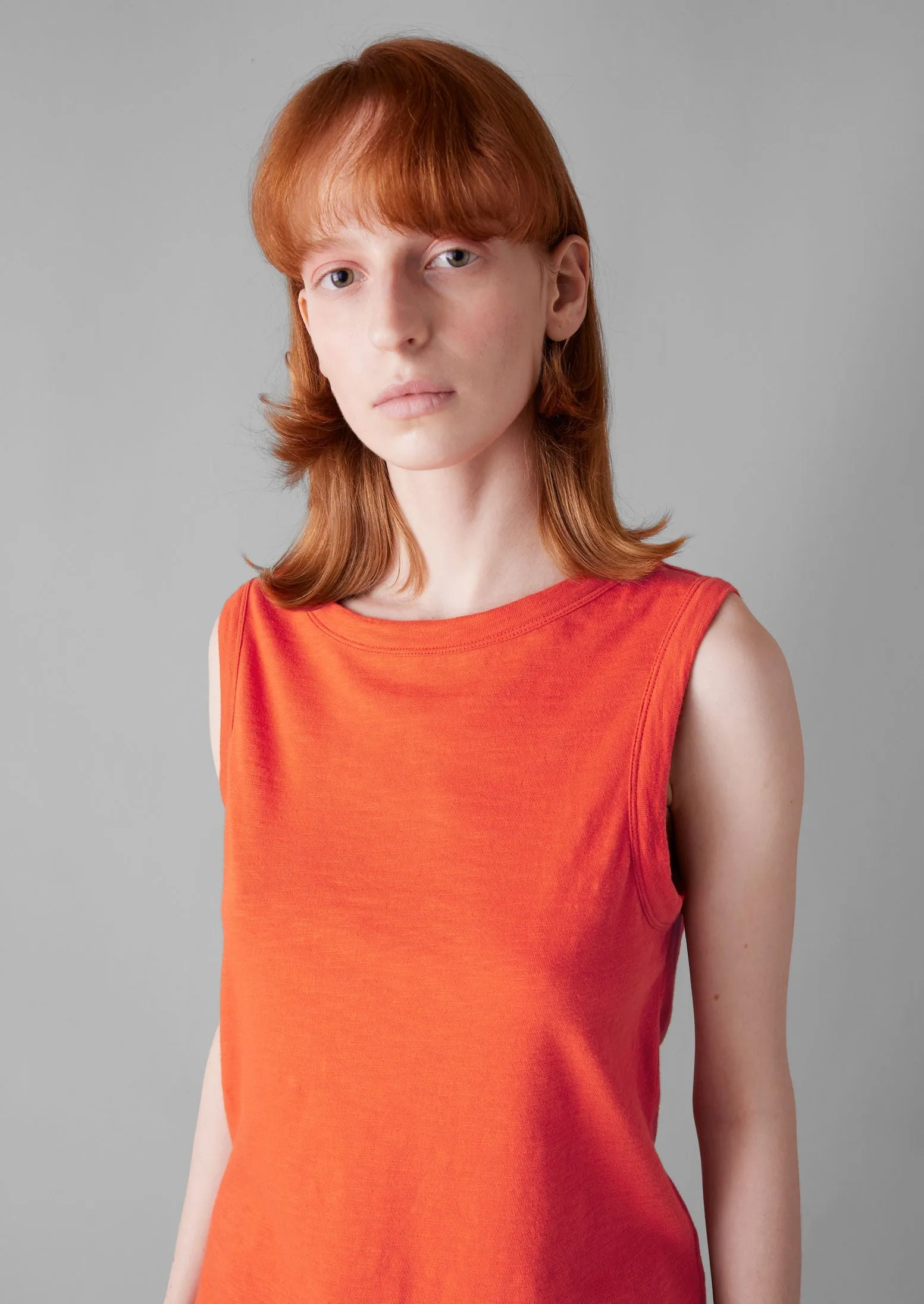 Garment Dyed Organic Cotton Tank Top | Pumpkin