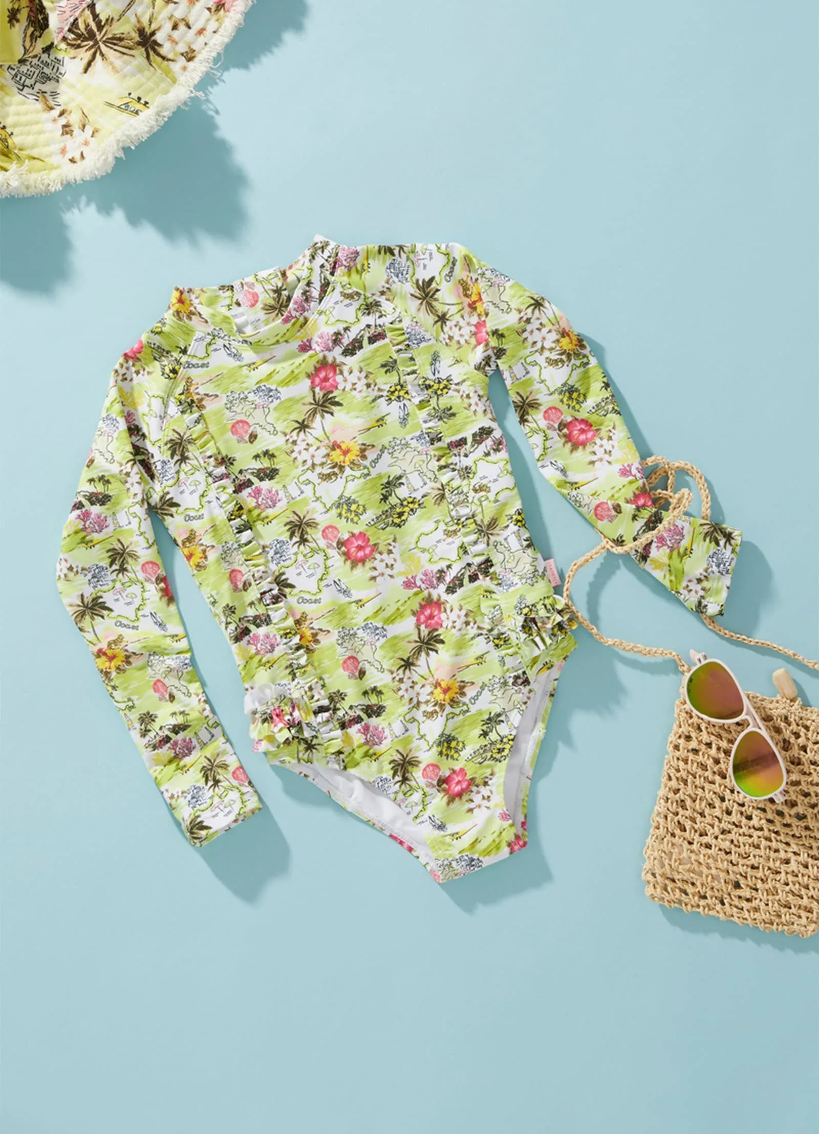 Girls Coast To Coast Paddlesuit  - Lime Coast