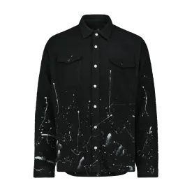 GLITCHED TERRY LONG SLEEVE SHIRT