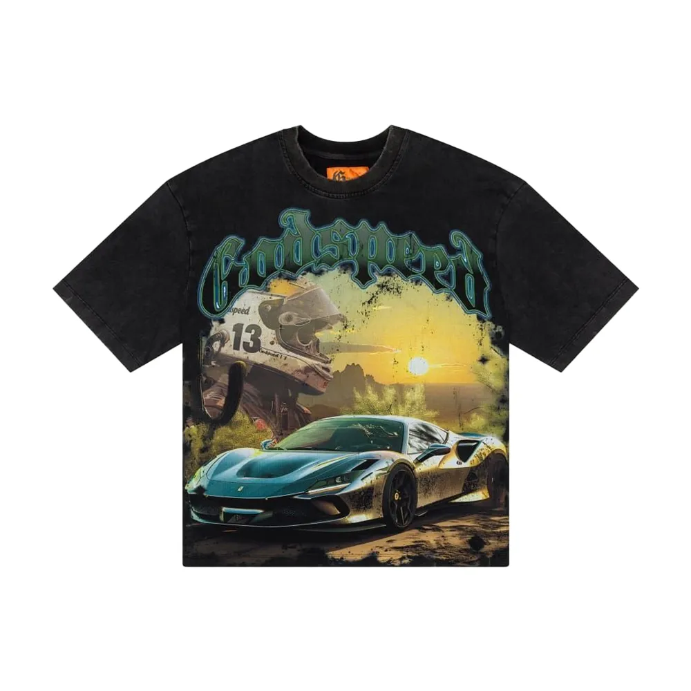 Godspeed - Sunset Drift T Shirt - Black Wash