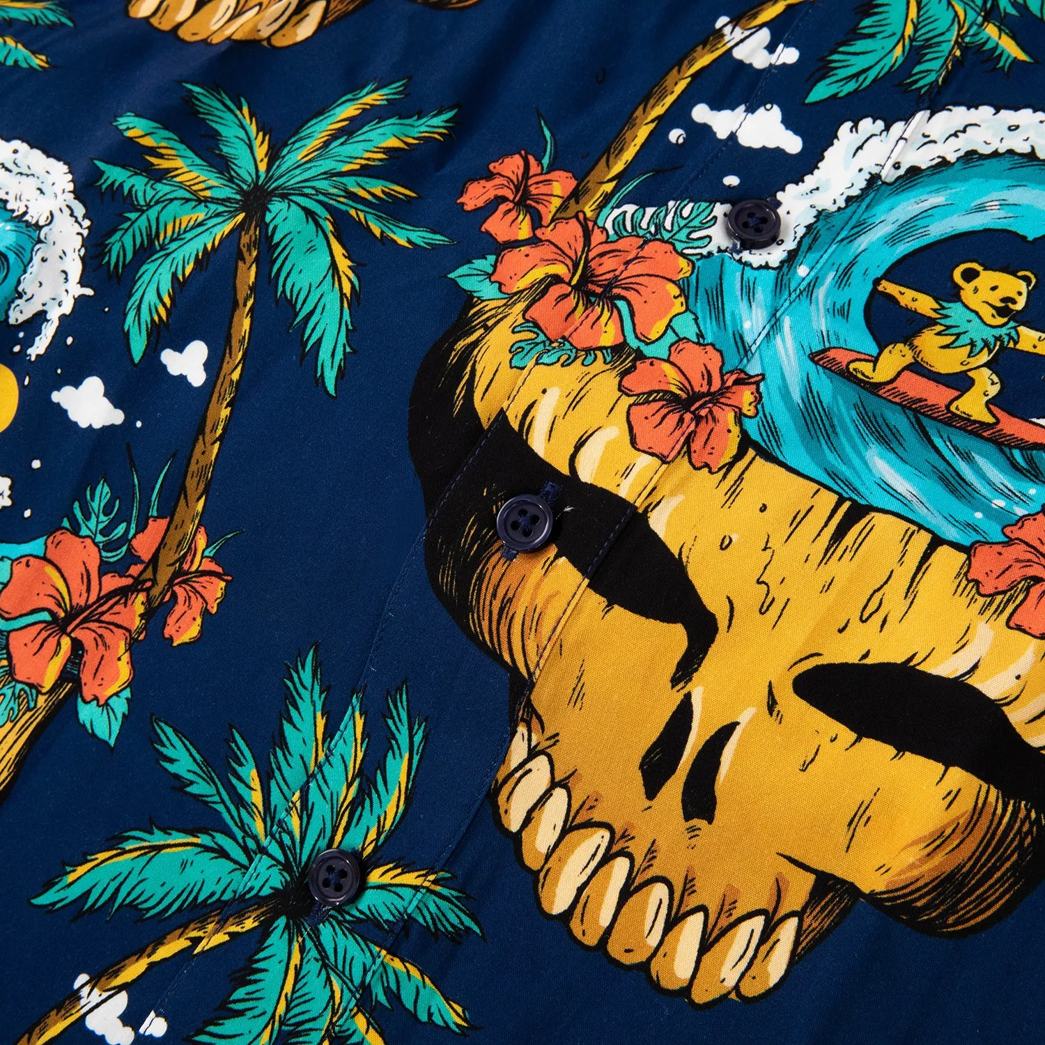 Grateful Dead | 3X - 8X Relaxed Button Down | Tiki Steal Your Face