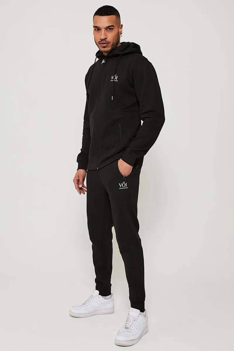 Guilford Fleece Zip Hoodie - Black