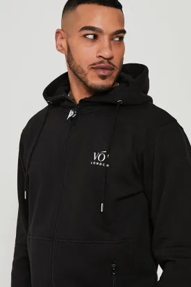 Guilford Fleece Zip Hoodie - Black