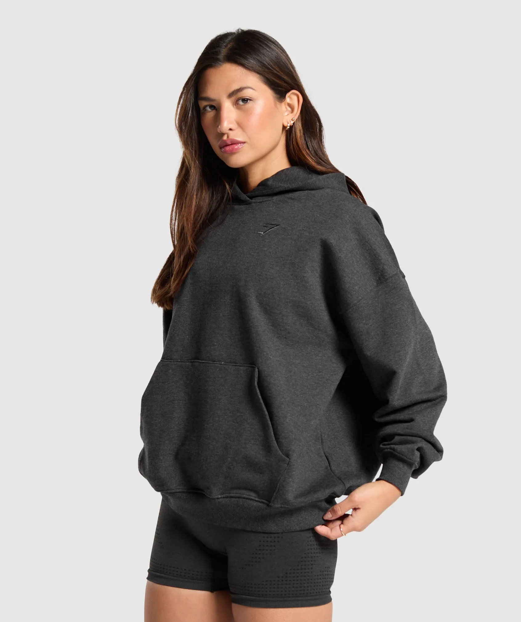 Gymshark Rest Day Sweats Hoodie - Black Marl