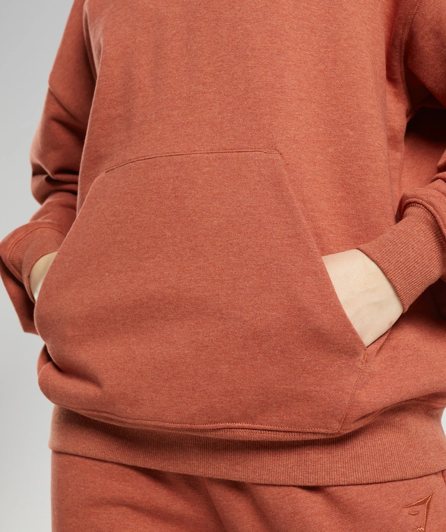 Gymshark Rest Day Sweats Hoodie - Cinnamon Brown Marl