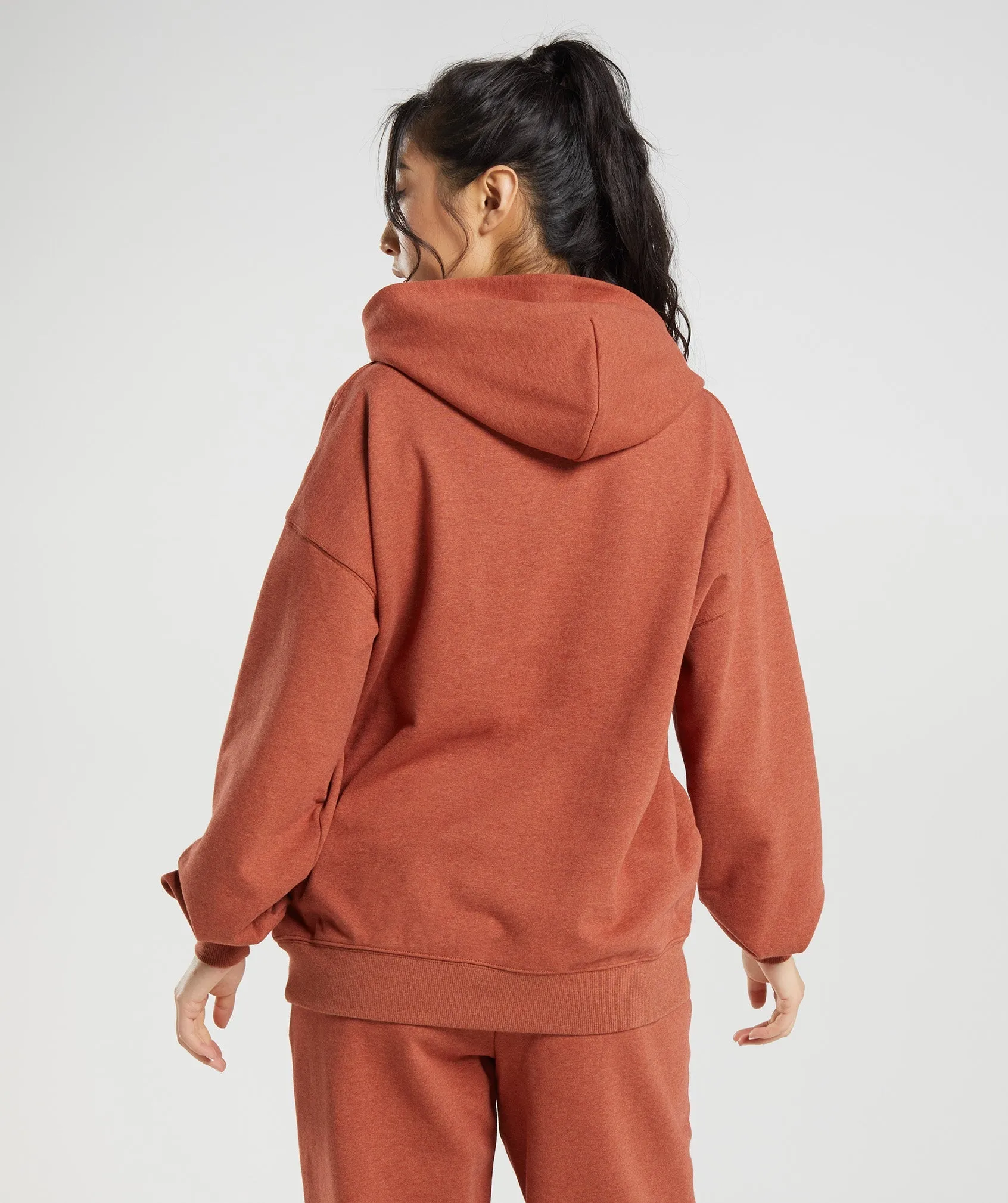 Gymshark Rest Day Sweats Hoodie - Cinnamon Brown Marl