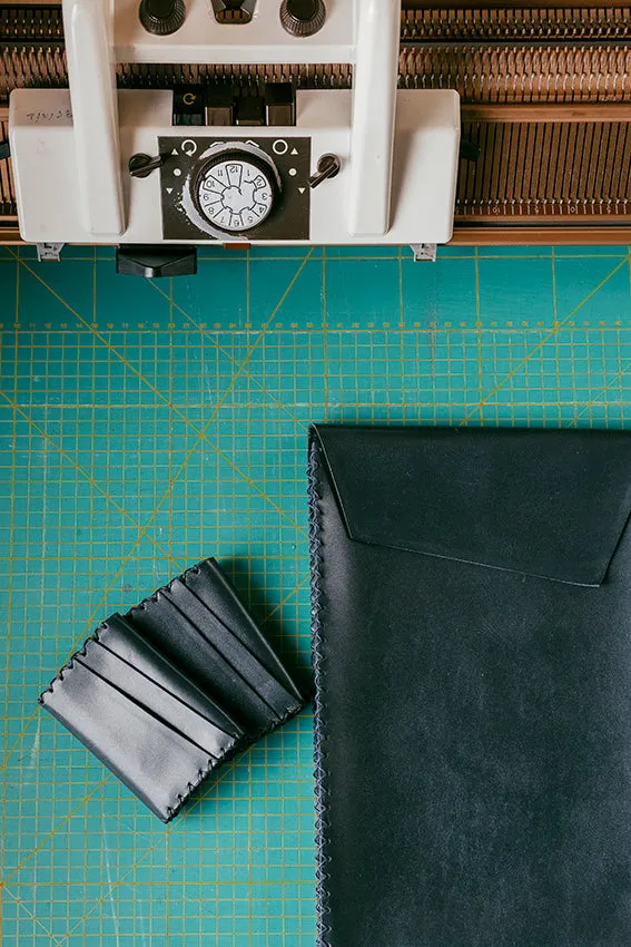 Handmade Leather Wallet - Blue