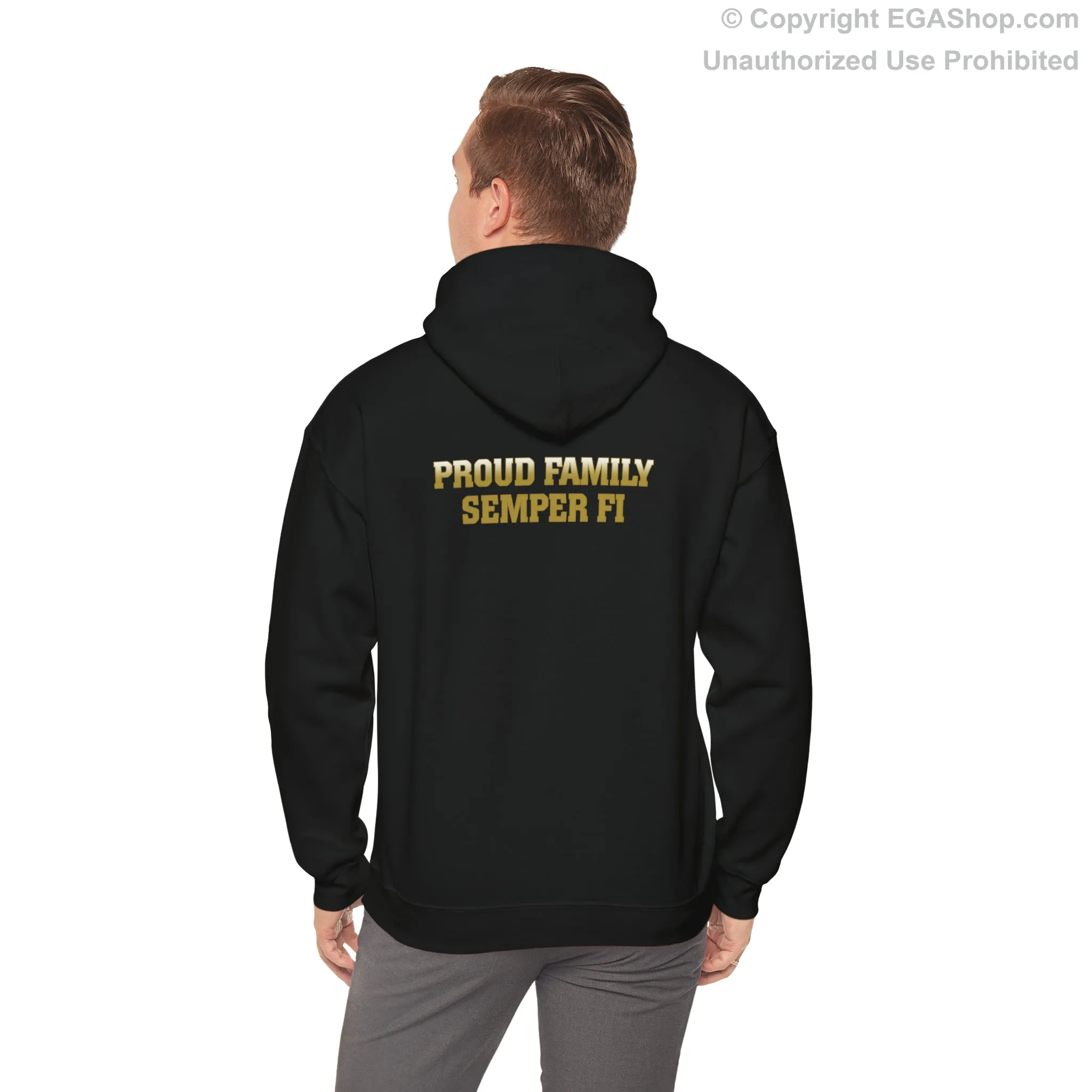 Hoodie: Alpha Co. MCRD San Diego (EGA   Back Proud Family)