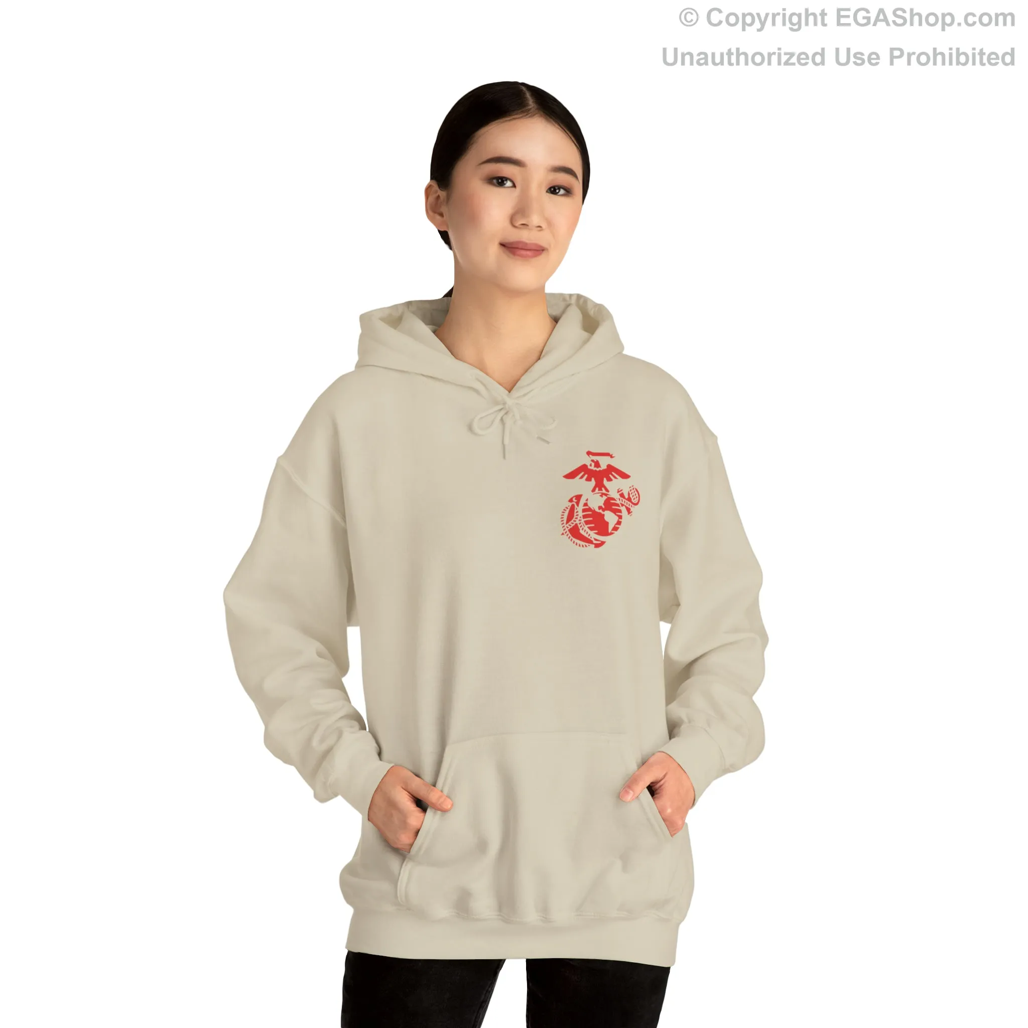 Hoodie: Bravo Co. MCRD San Diego (1st Battalion Crest on BACK)