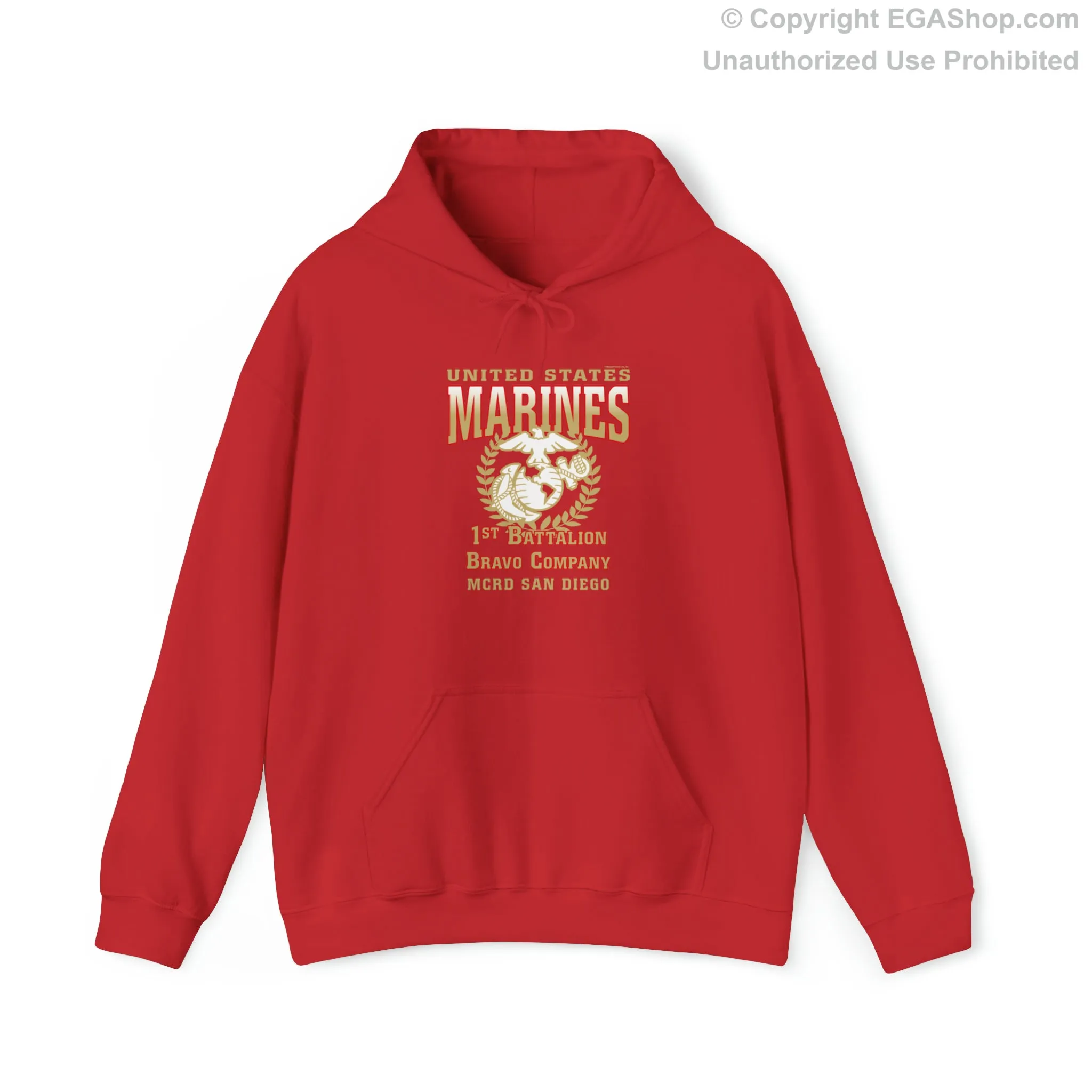 Hoodie: Bravo Co. MCRD San Diego (EGA   Back Proud Family)