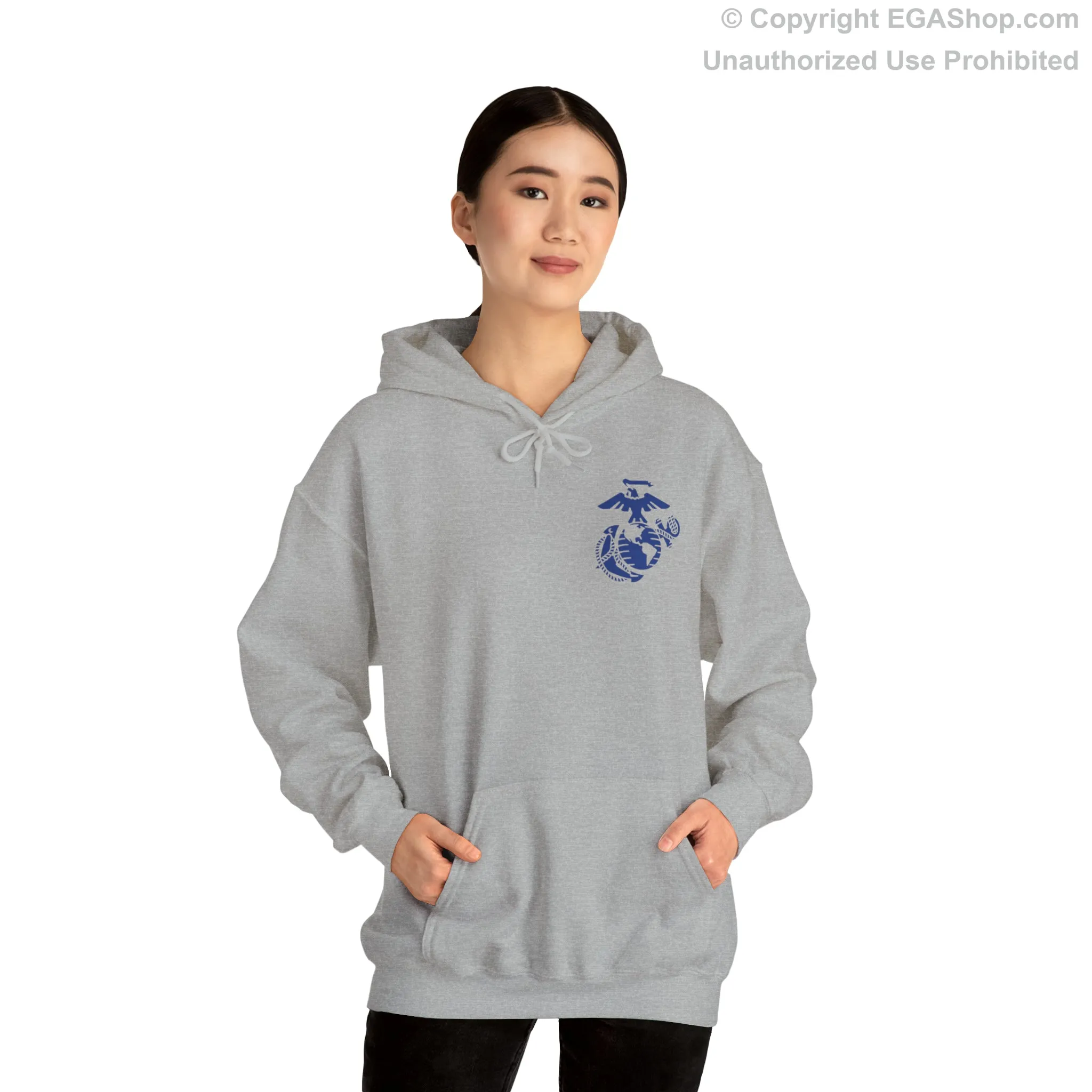 Hoodie: Mike Co. MCRD Parris Island (3rd Battalion Crest on BACK)