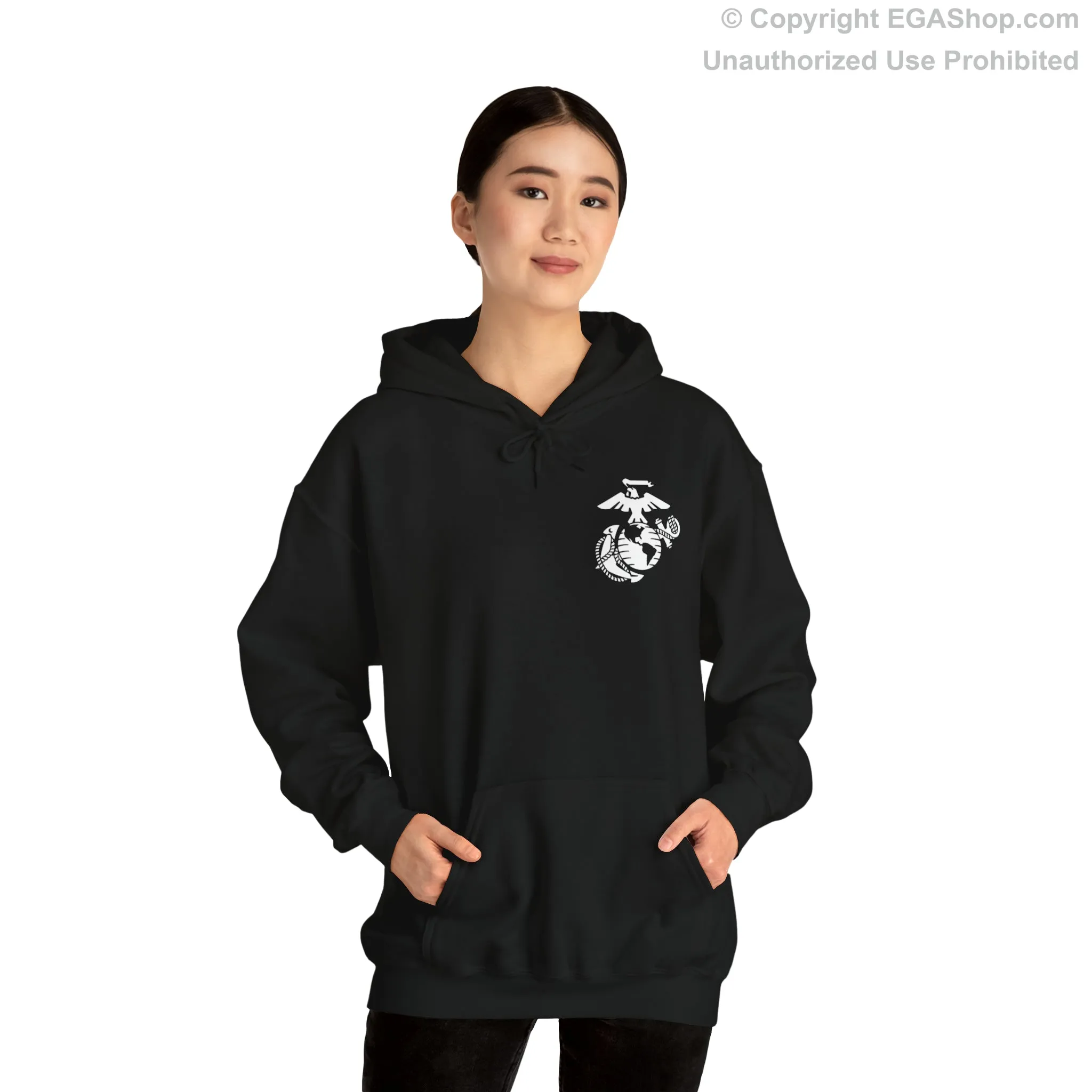 Hoodie: Mike Co. MCRD Parris Island (3rd Battalion Crest on BACK)