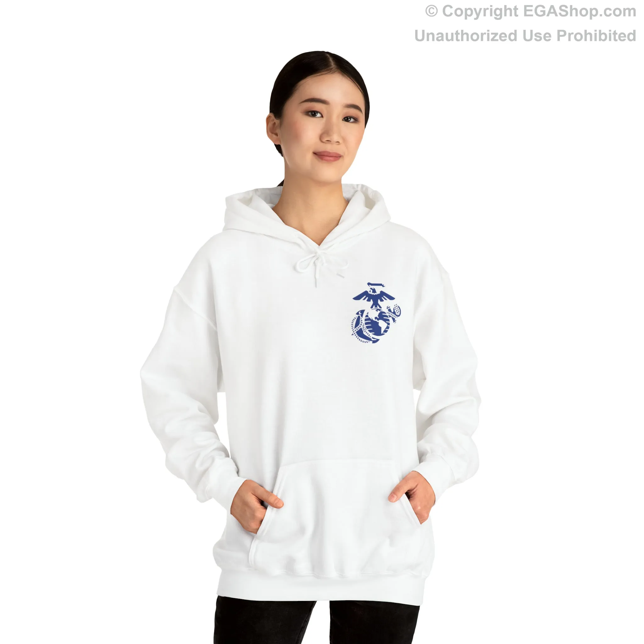 Hoodie: Mike Co. MCRD Parris Island (3rd Battalion Crest on BACK)