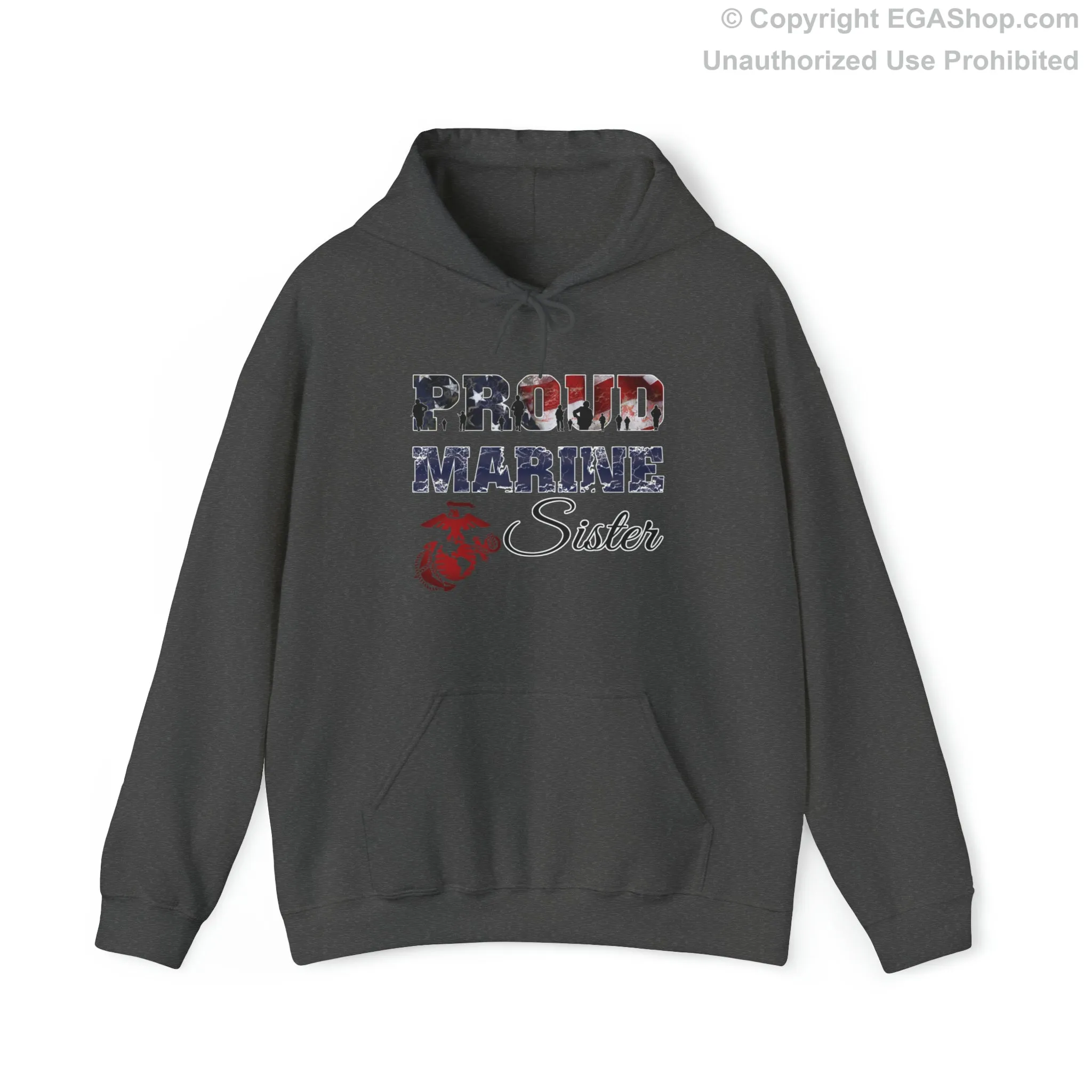 Hoodie Proud Marine Sister (Your Choice of Colors)