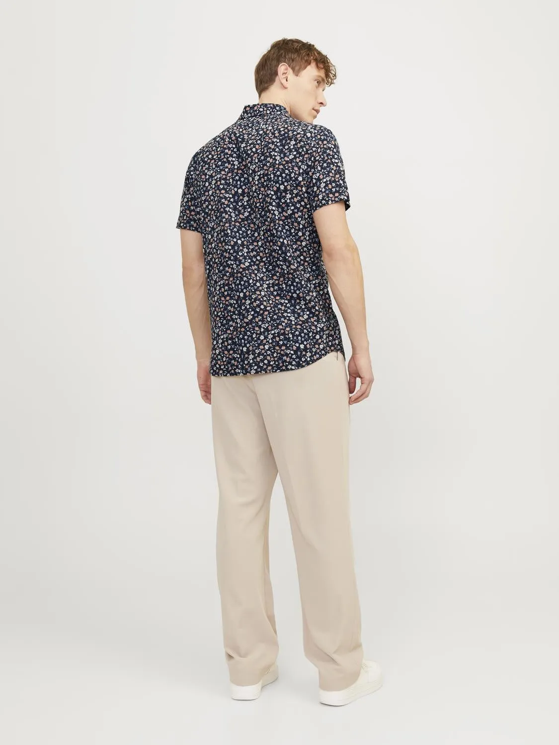 Jack & Jones Blasummer Print Short Sleeve Shirt-NIGHT SKY