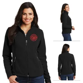 Ladies Microfleece Fire Department Badge Jacket