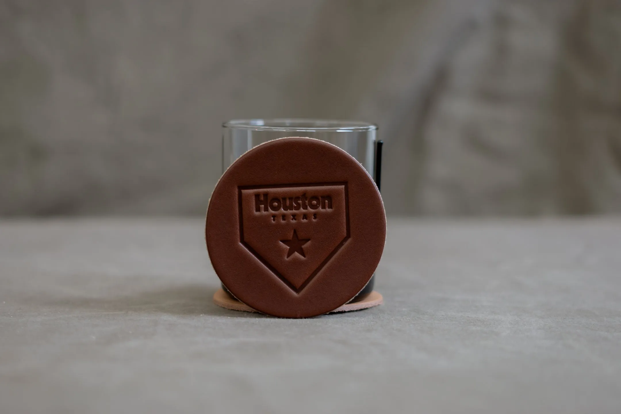 Leather Coaster | Houston Home Plate | Manready Mercantile