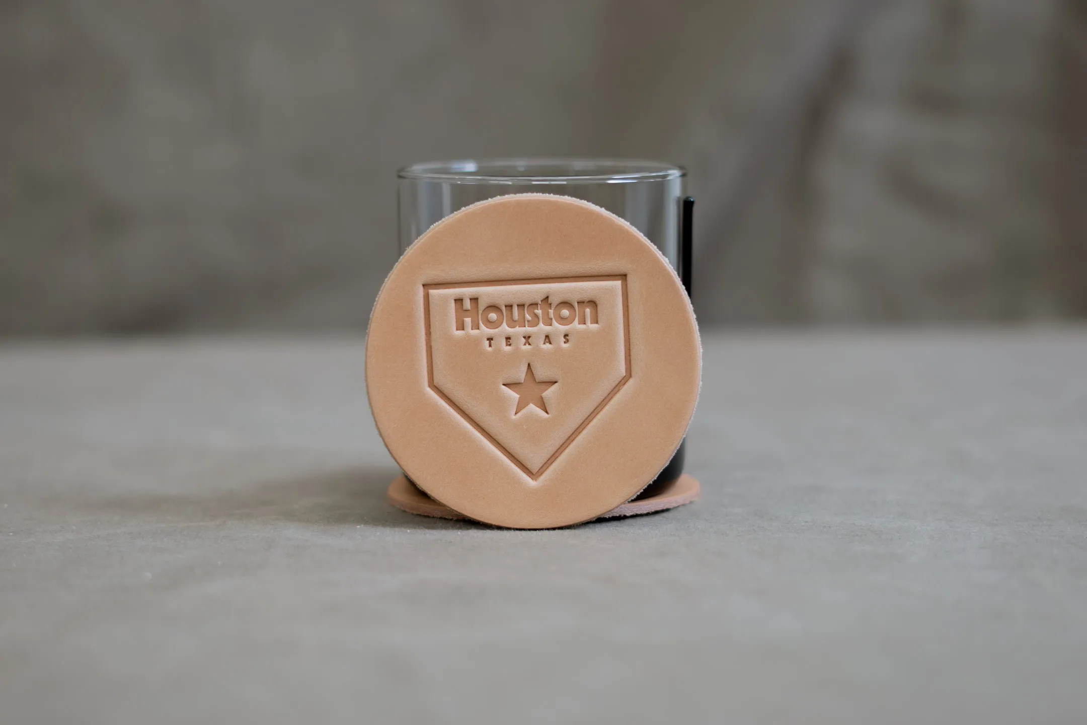 Leather Coaster | Houston Home Plate | Manready Mercantile