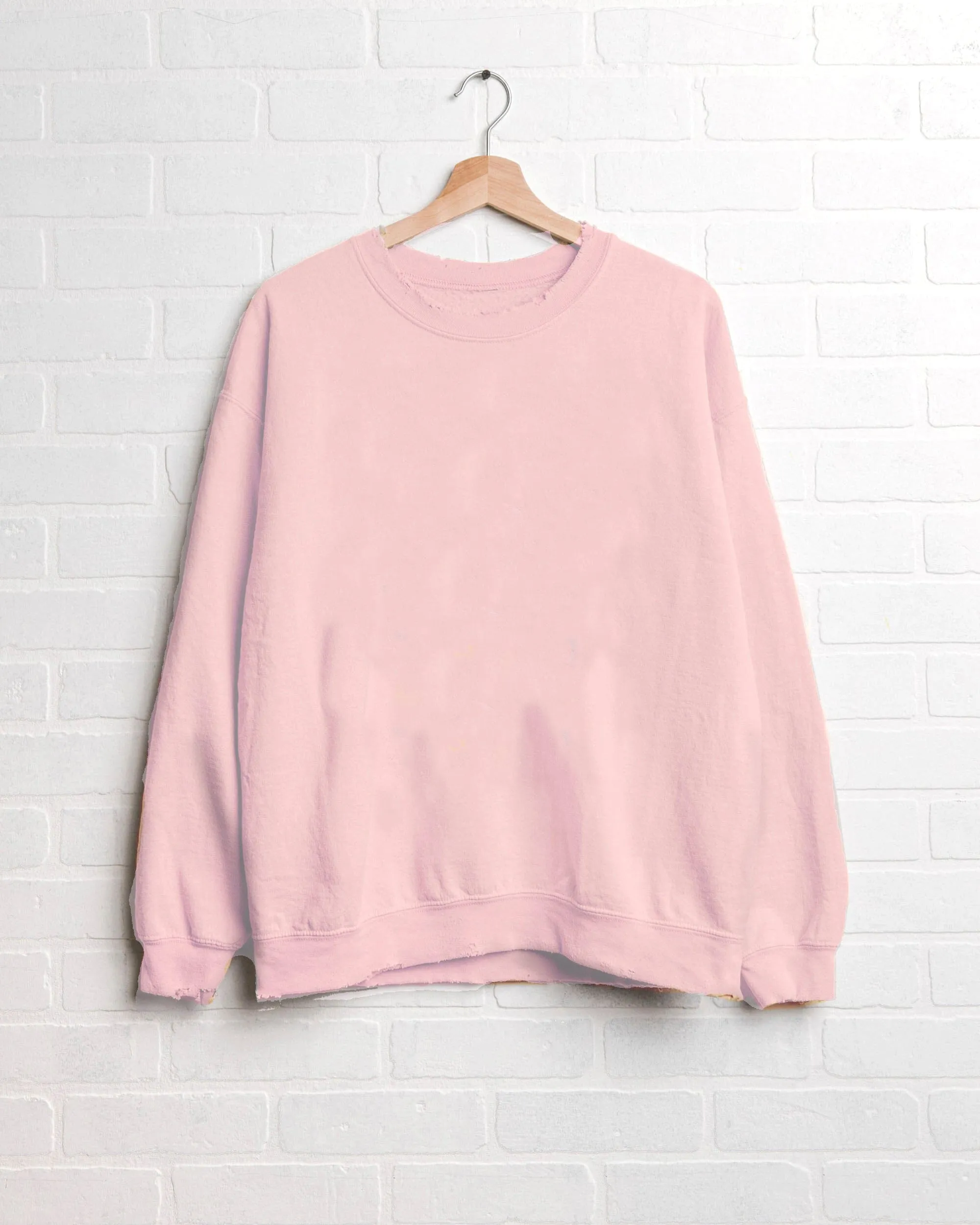 LivyLu Blank Thrifted Pink Sweatshirt