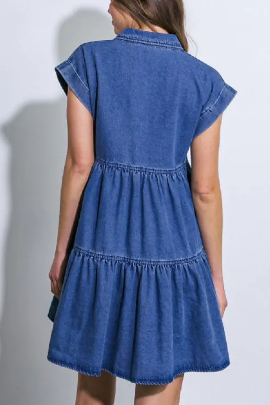 logan dress - indigo