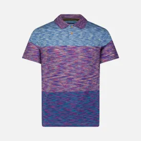 Luchiano Visconti Slim Fit Polo Shirt FC-5000 Multi Purple Aqua