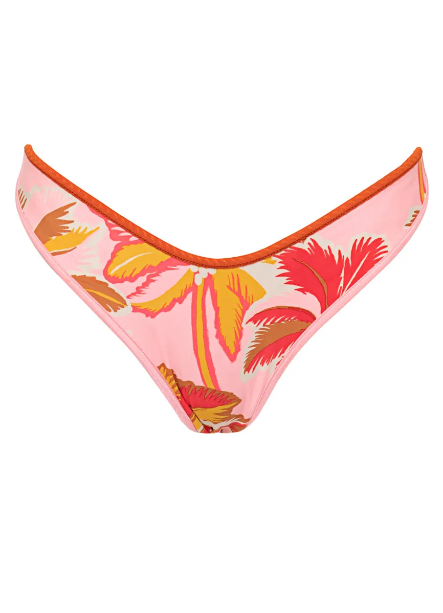 Maaji Apple Red Splendour Regular Rise Thin Side Bikini Bottom