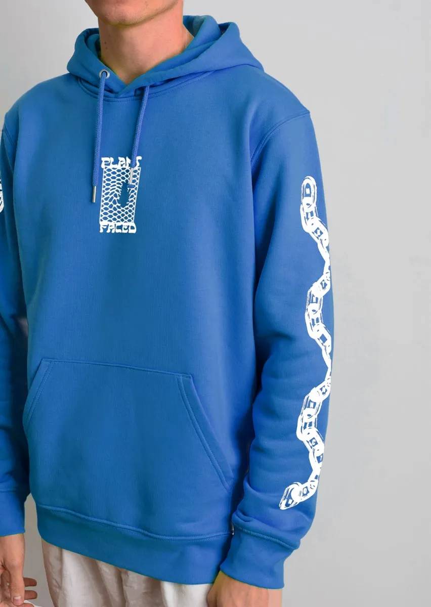 Make The Connection Hoodie - Blue - ORGANIC X RECYCLED