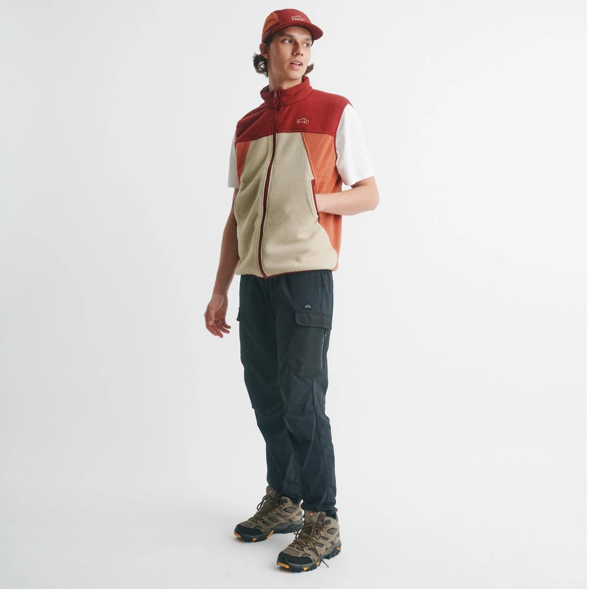 Mens Retro Panel Vest Hillier Salt