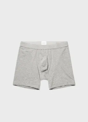 Men's Stretch Cotton Boxer Briefs in Grey Melange