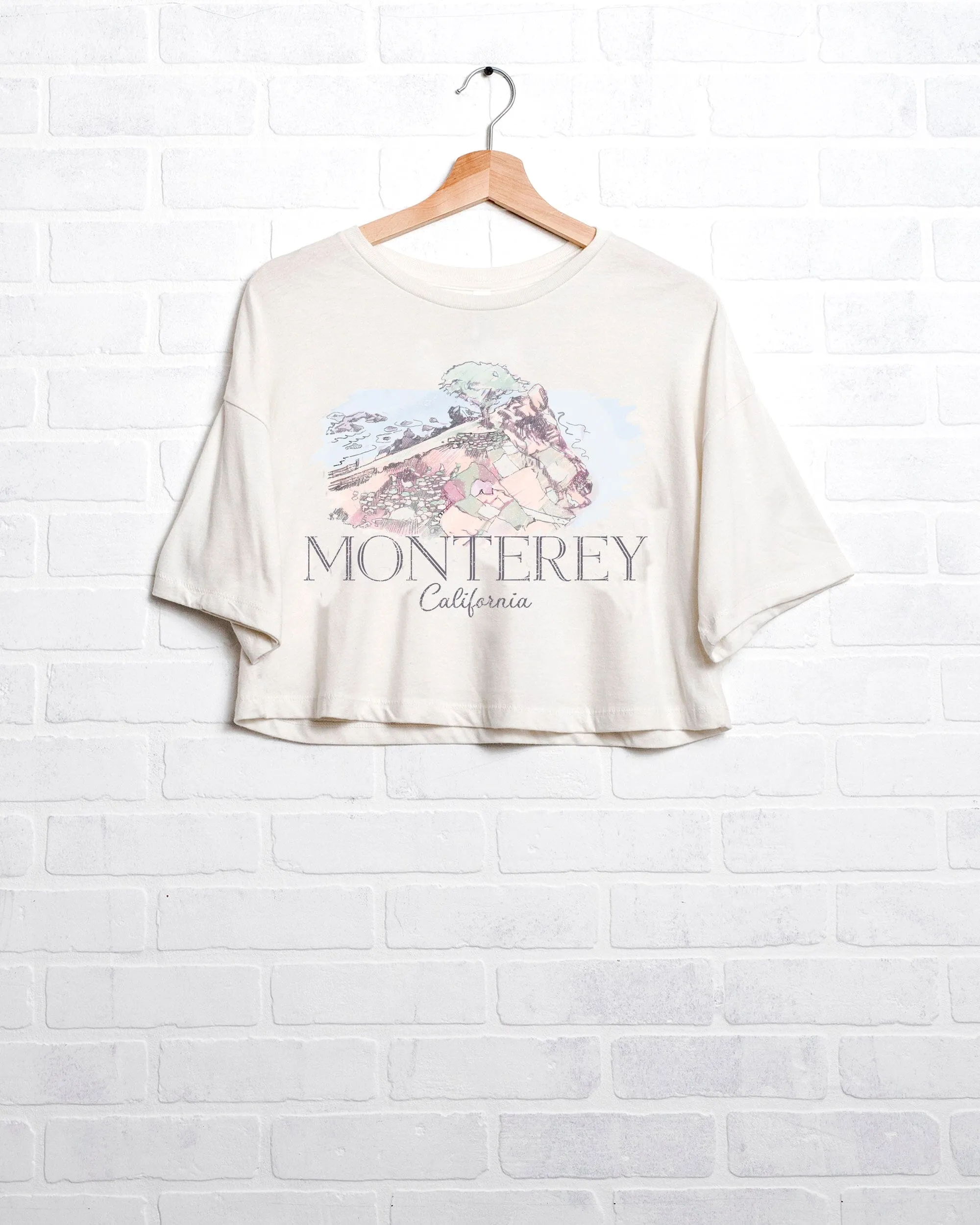 Monterey Off White Cropped Tee