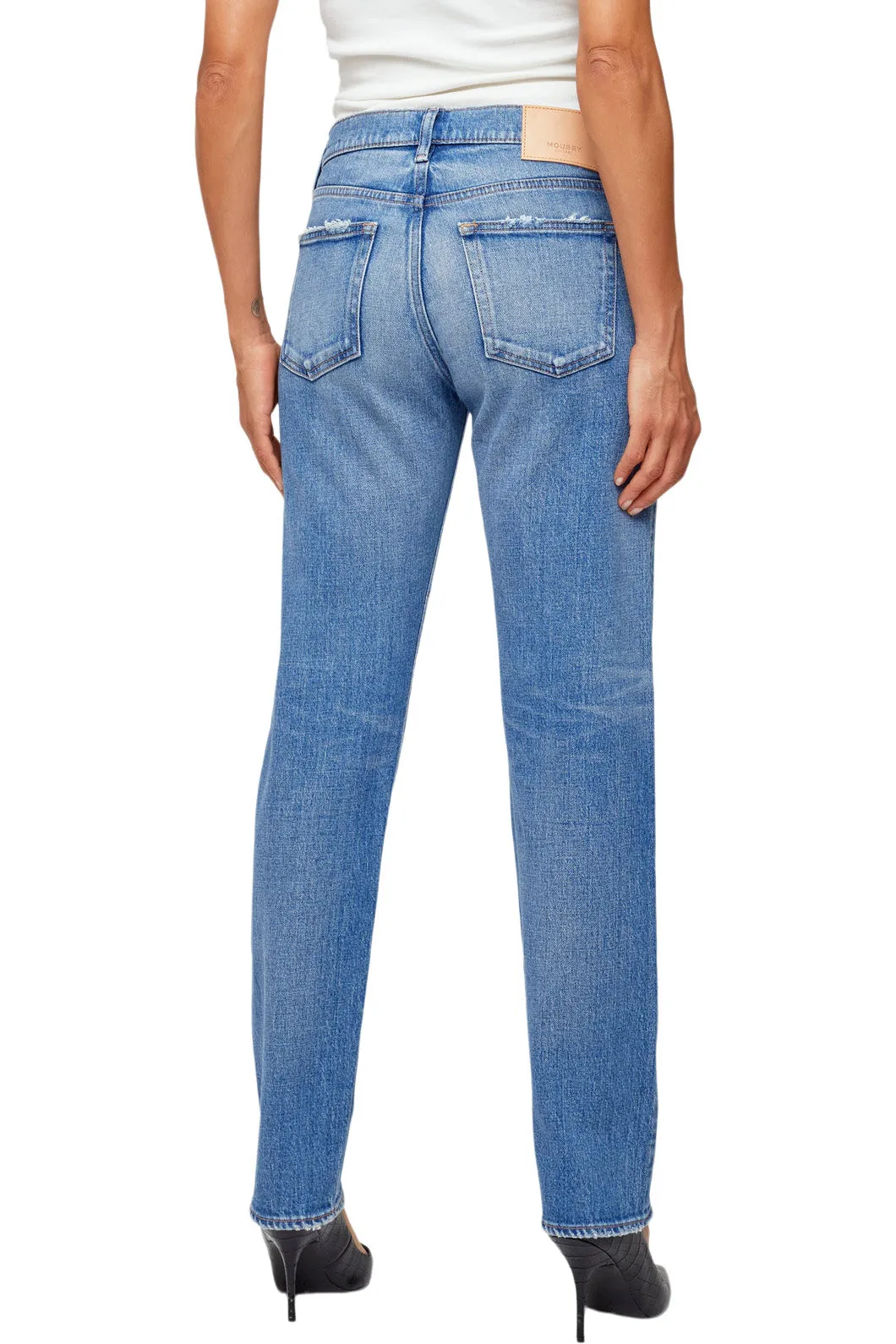 Moussy Denim Groveland Slim Straight in Blue