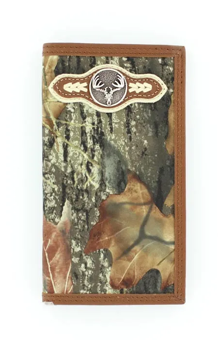 Nocona Mossy Oak with Deer Skull Rodeo Wallet