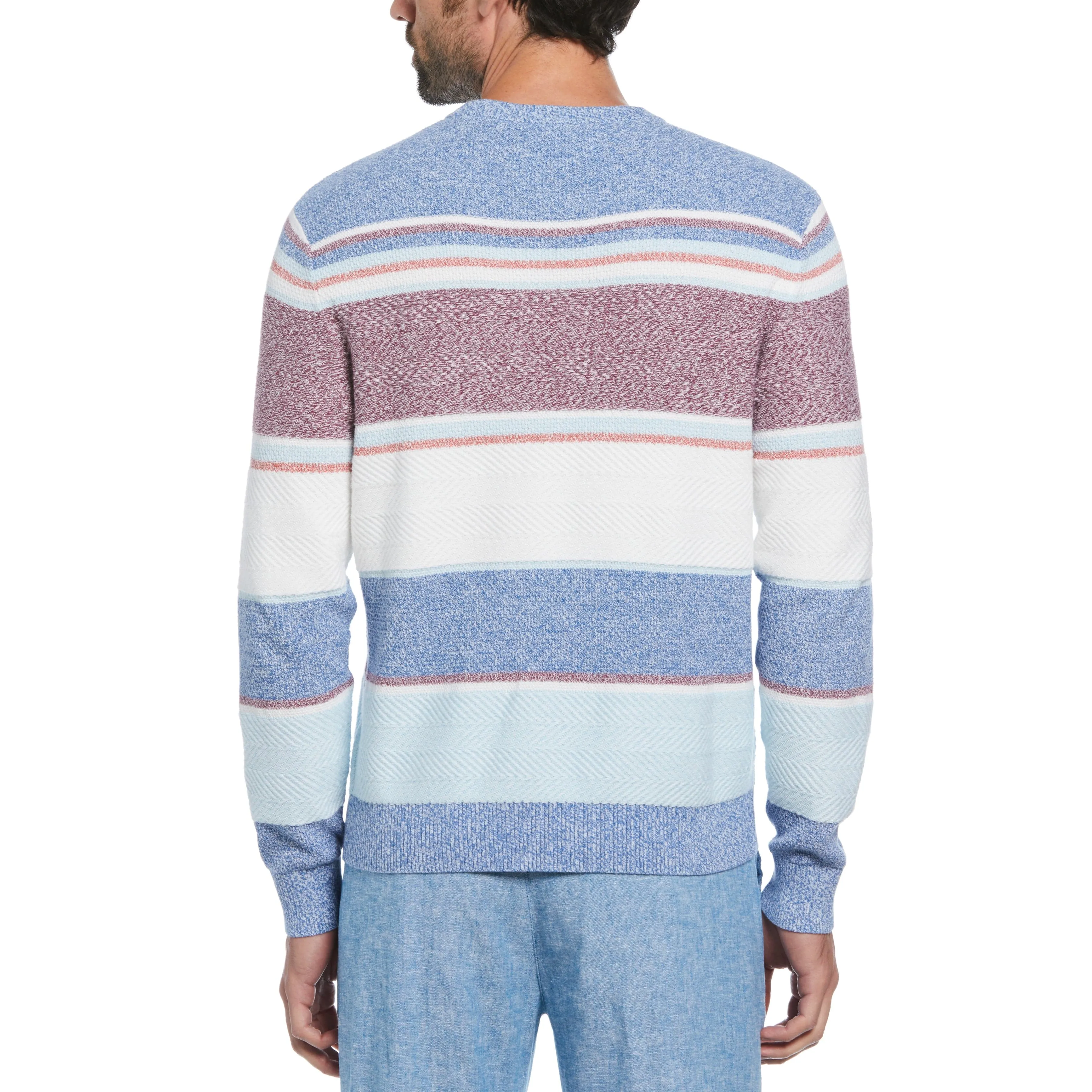 Novelty Stripe Crew Neck Sweater