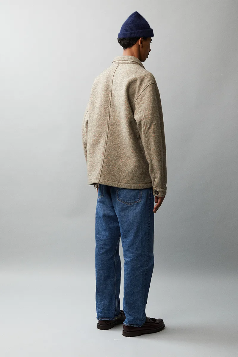 O SHIRT SPECKLED FLEECE AW22 GREY