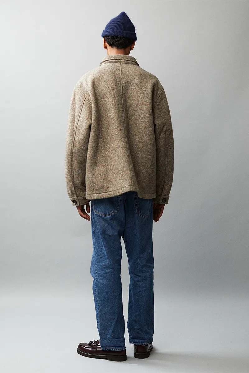 O SHIRT SPECKLED FLEECE AW22 GREY