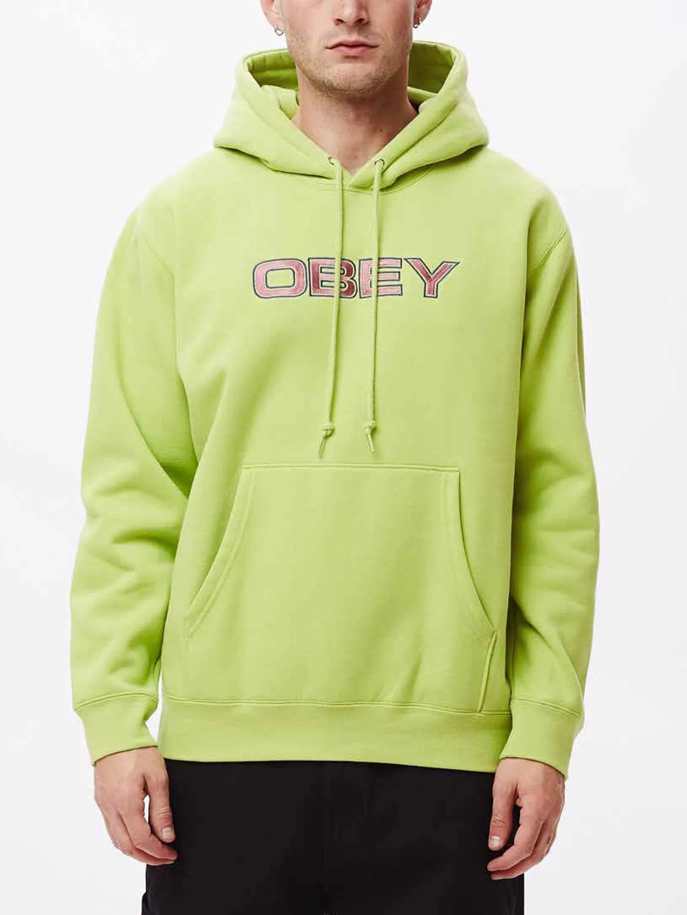 Obey Trace Pullover Hoodie Lime