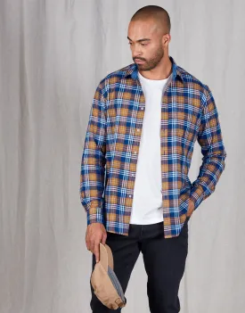 Ohope Orange Check Flannel Shirt