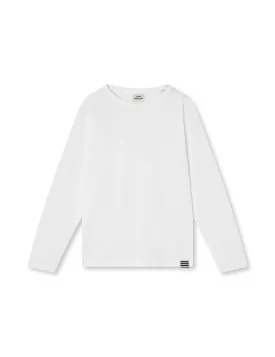 Organic  Thorlino L/S Tee FAV,  White