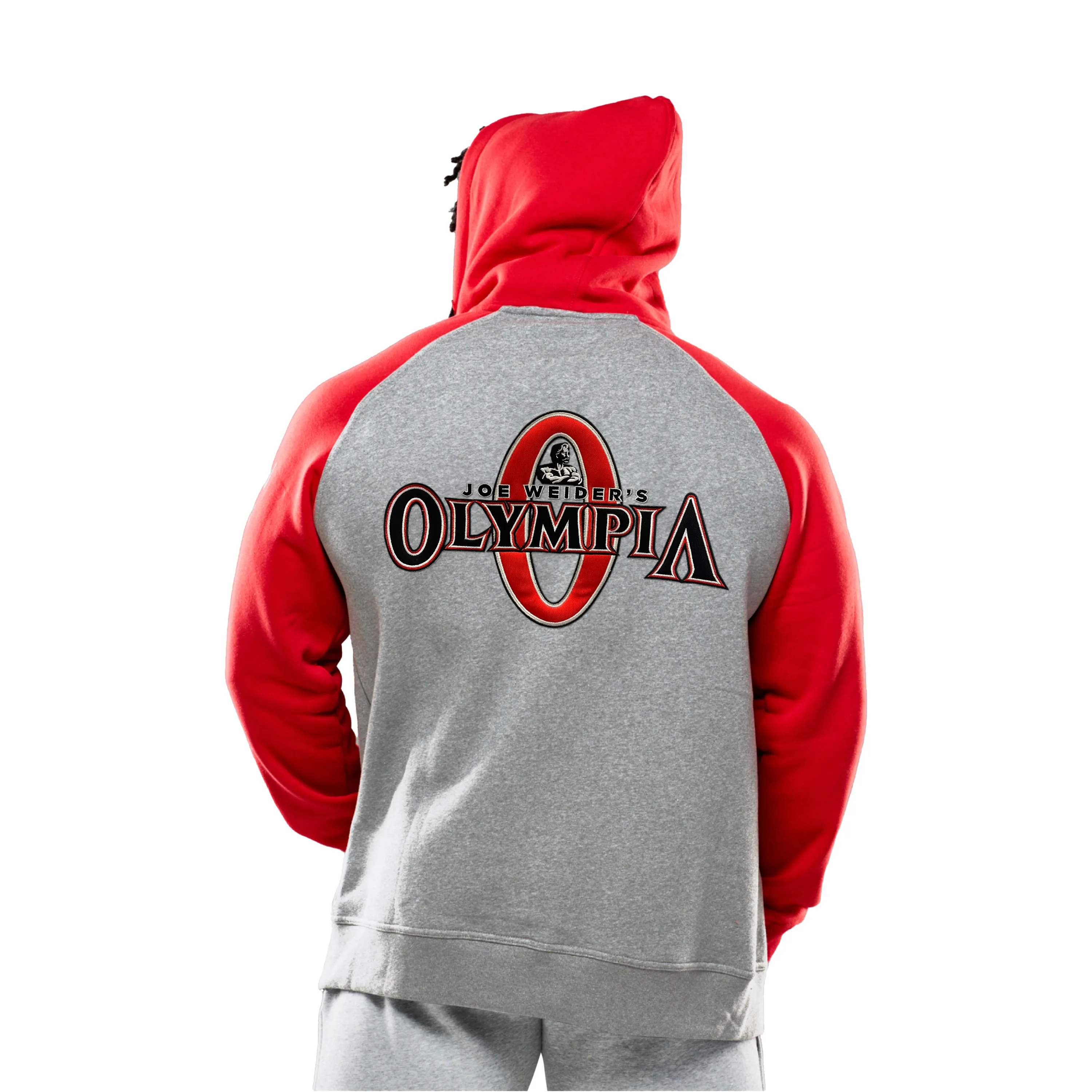 Original Olympia Embroidered Full Zip Hoodie Red/Gray