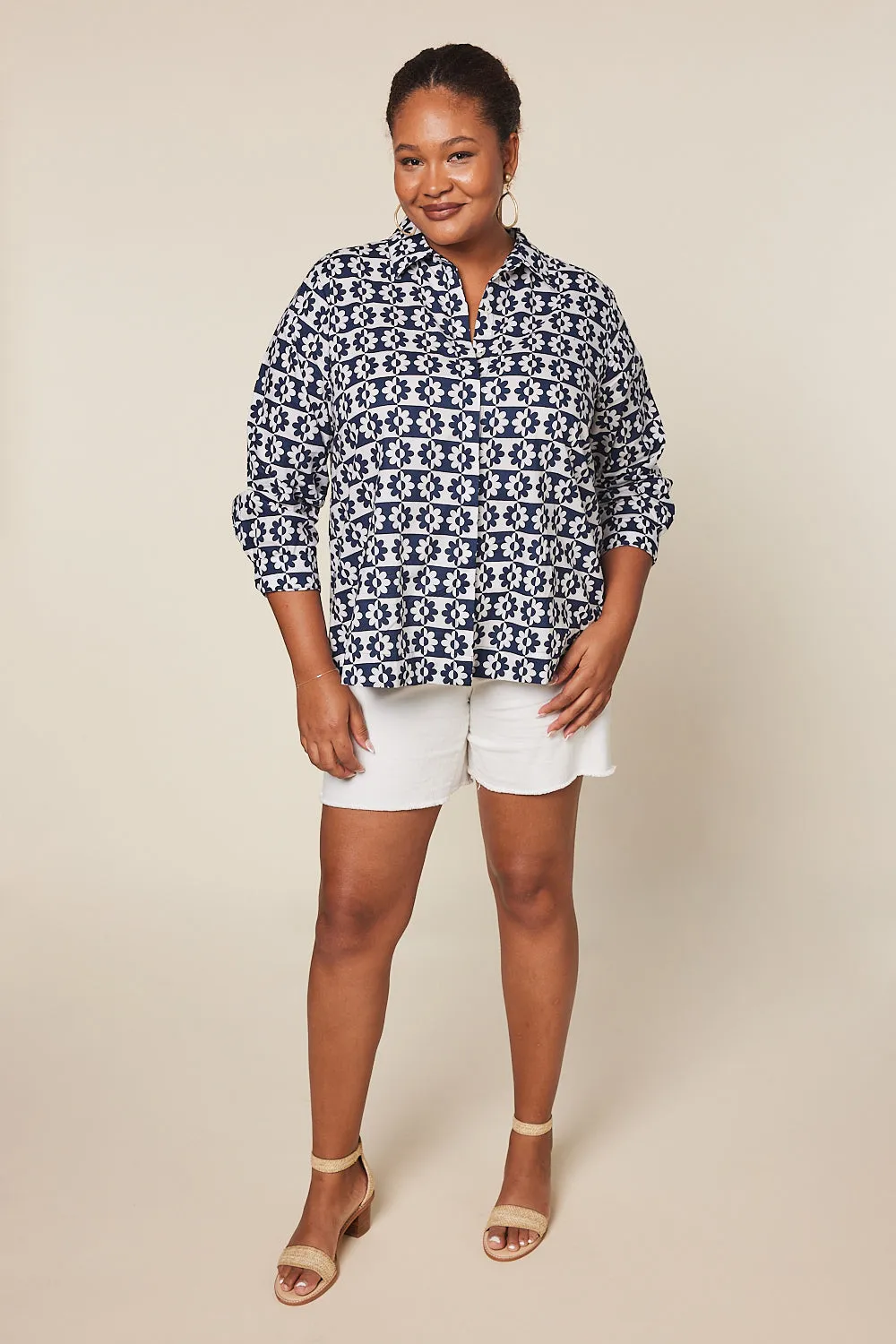 Oversized Boyfriend Shirt in Summer Vacay