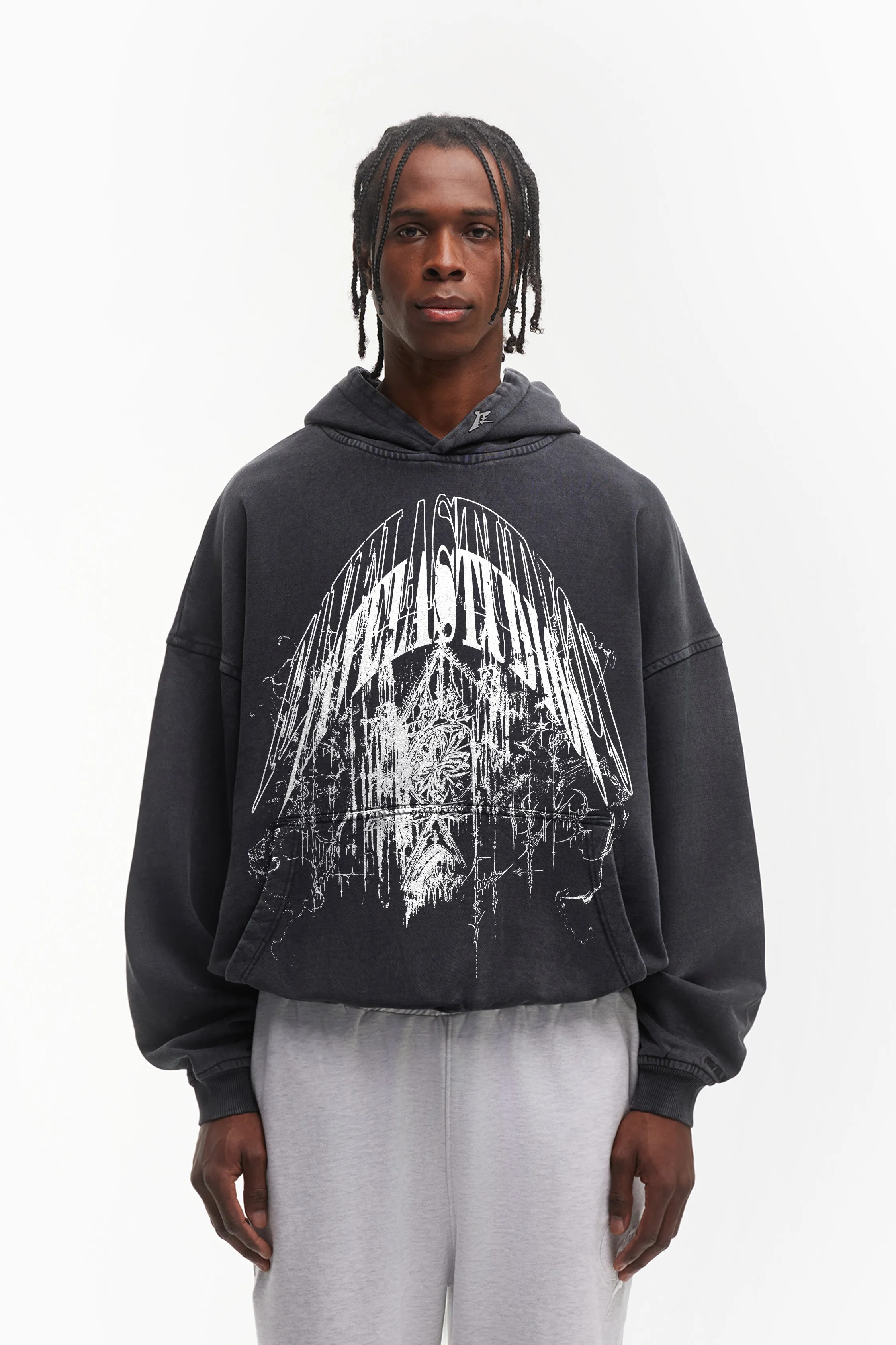 PALACE BLACK WASHED HOODIE