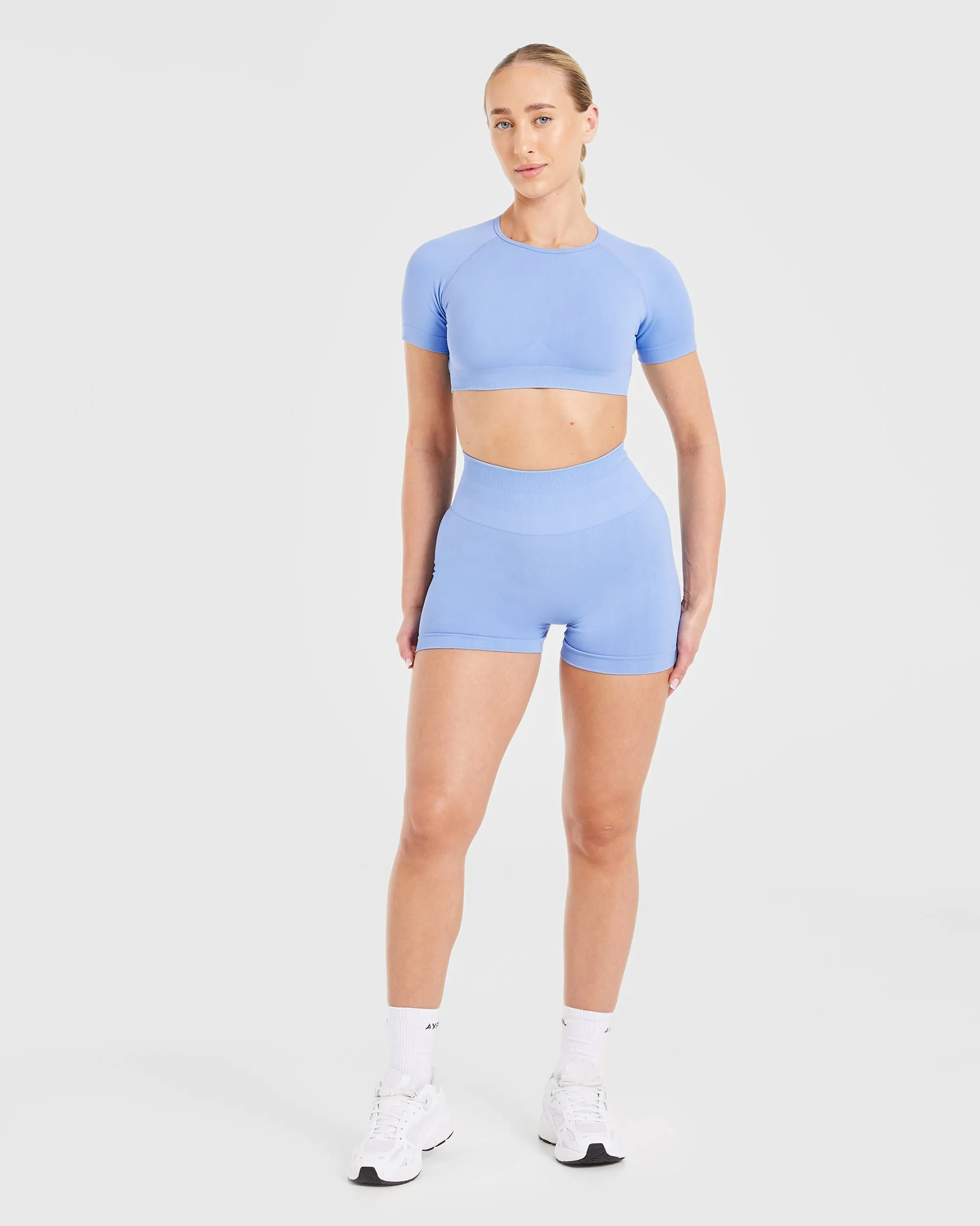 Power Seamless Shorts - Blue