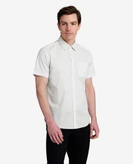 Printed Short Sleeve Pocket Button-Down Shirt