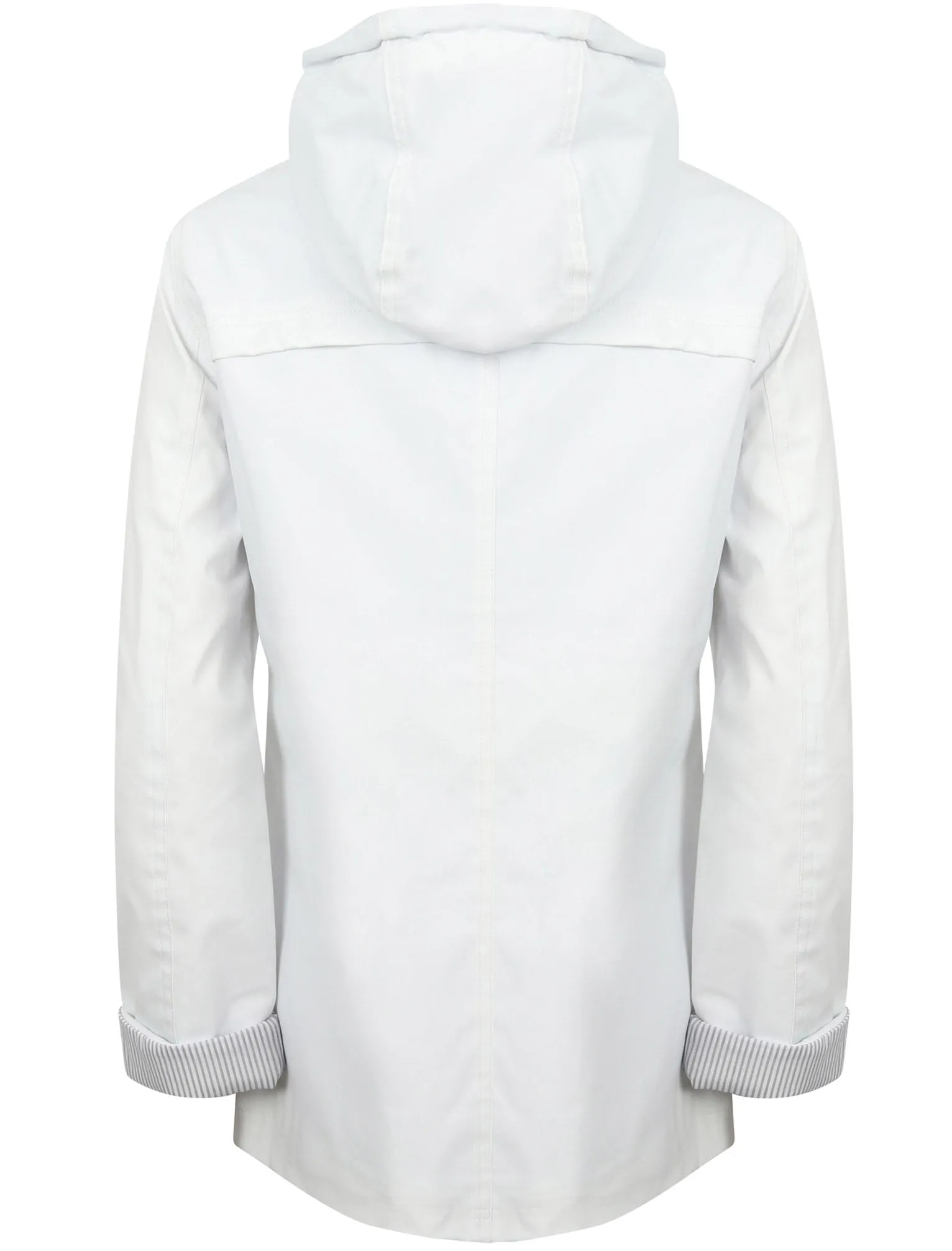 Puffin Shower Resistant Hooded Rain Coat in Bright White - Northern Expo