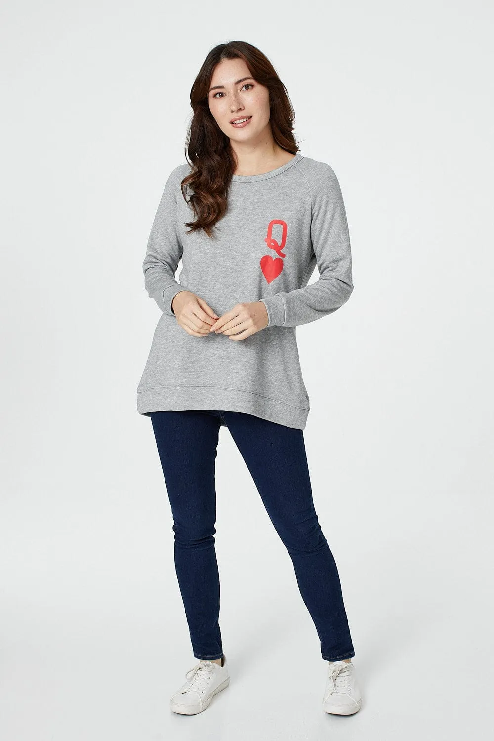 Queen of Hearts Relaxed Jumper