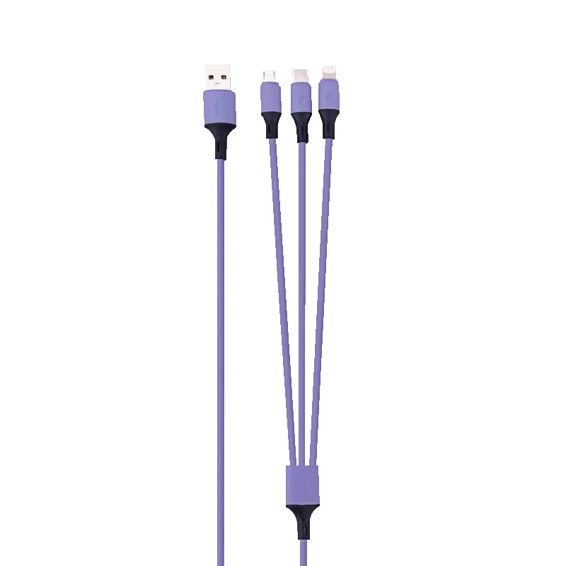 Rainbow 3-Port Long Charging Cable (4ft)