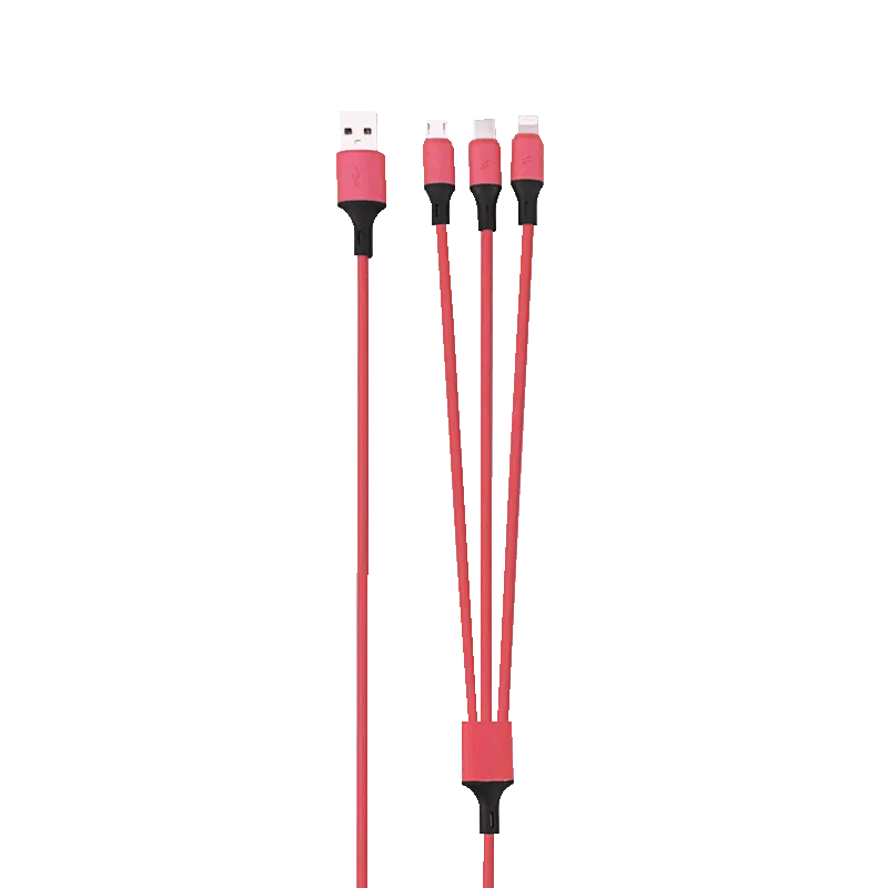 Rainbow 3-Port Long Charging Cable (4ft)