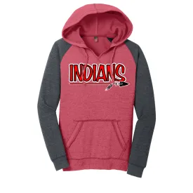 Riverside Indians Baseball Ladies Lightweight Fleece Raglan Hoodie