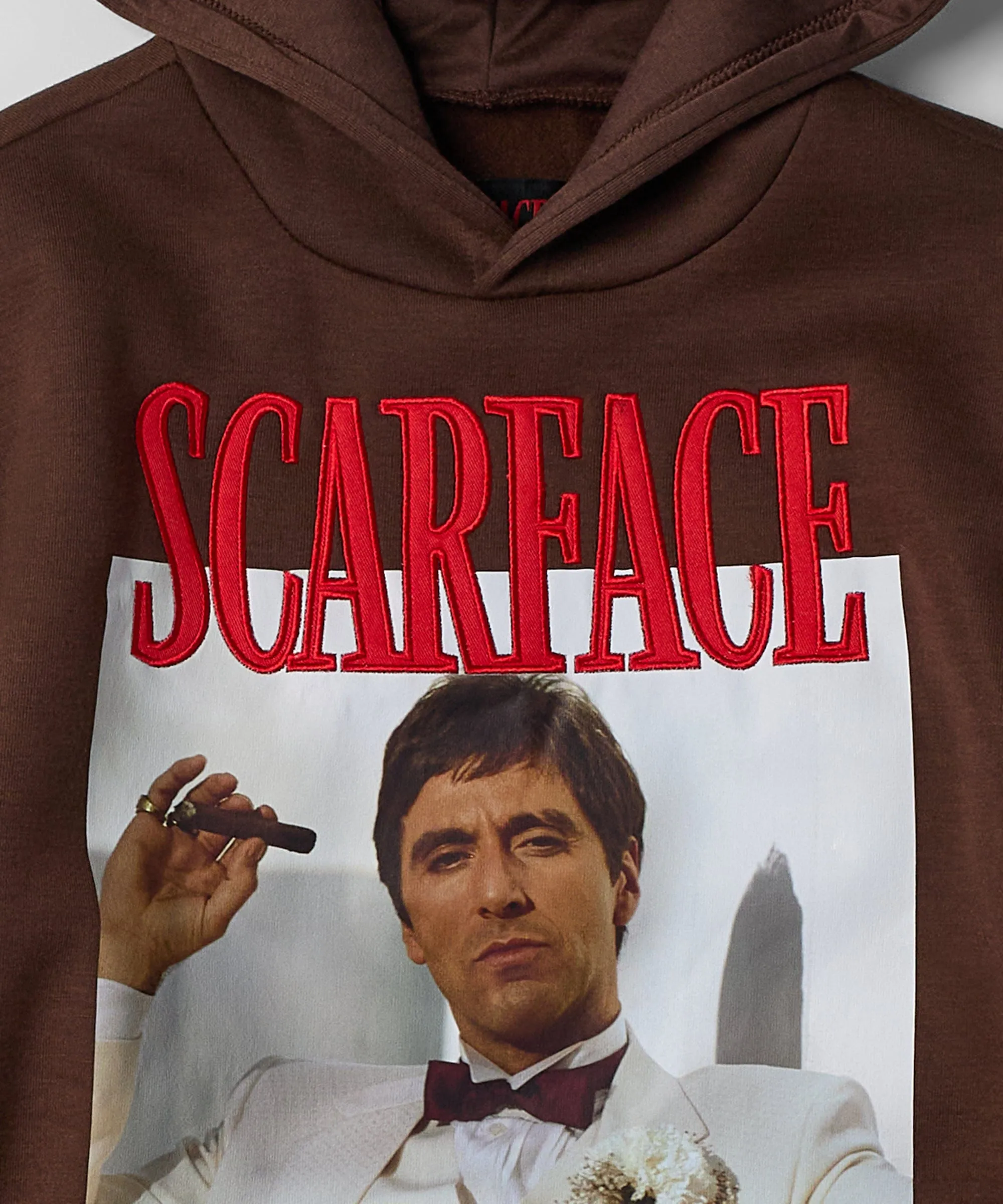 Scarface White Suit Hoodie - Brown